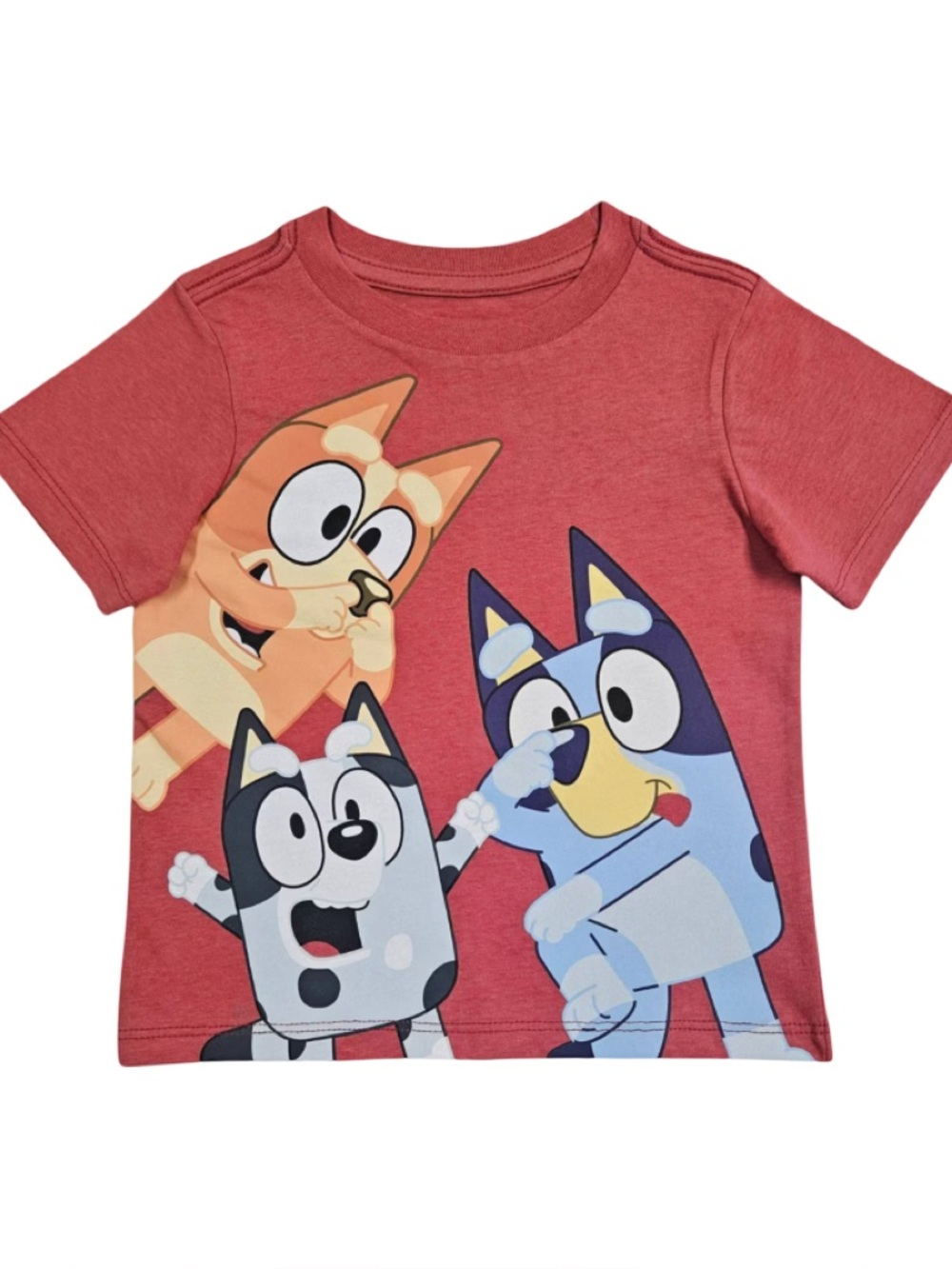 Toddler Boys' Bluey Short Sleeve T-Shirt - Red 2T
